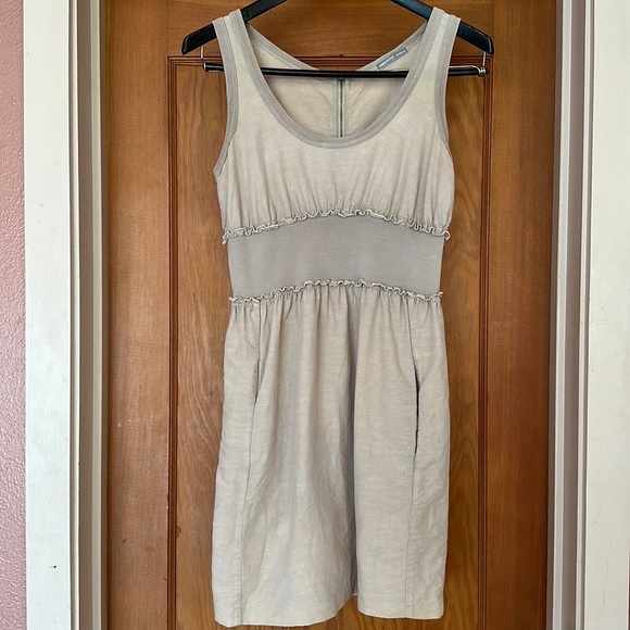 James Perse Dresses & Skirts - JAMES Perse Creamy 100% Linen Sleeveless Dress size 1